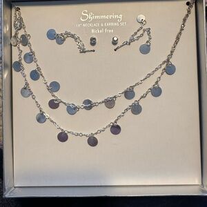 Silver Necklace & Earring Set